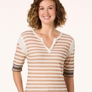 SEALED ~ CATO Neutral Striped Baseball Top - XL